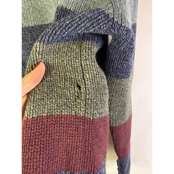 Vintage Y2K American Eagle Lambswool Color Block Sweater Grunge - Picture 4 of 9